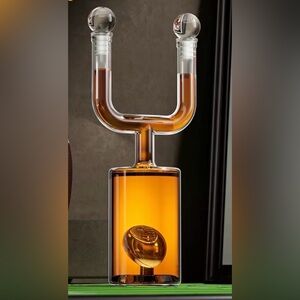 Football Goal Glass Decanter. Holds 28oz